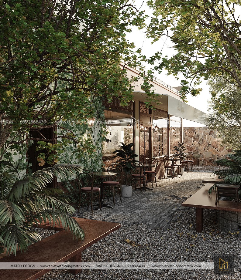 thiết kế cafe sân vườn đẹp