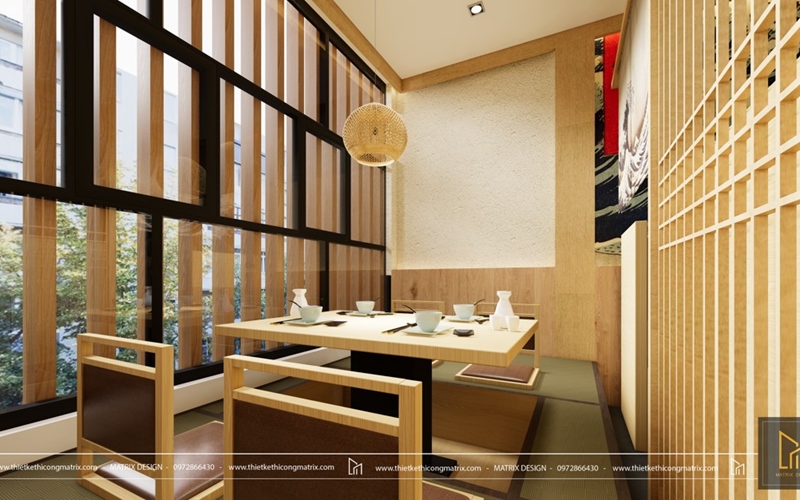 thiết kế thi công trọn gói nhà hàng sushi quận 7