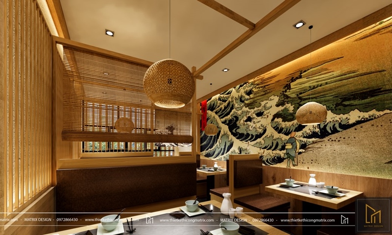 thiết kế thi công trọn gói nhà hàng sushi quận 6