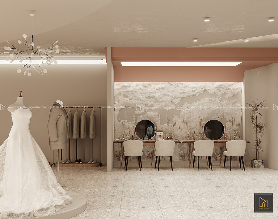 thiết kế tiệm váy cưới độc đáo