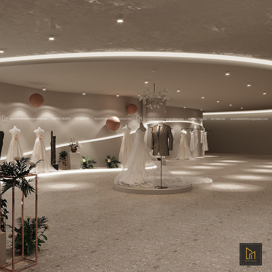 thiết kế showroom váy cưới độc đáo